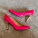Kate Spade Shoes | Kate Spade Karolina Size 7 Barbie Pink Patent Leather Round Toe Pump Heels | Color: Gold/Pink | Size: 7