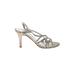Stuart Weitzman Sandals: Silver Print Shoes - Women's Size 8 - Open Toe