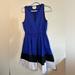 Kate Spade Dresses | Kate Spade Blue White & Black Colorblocked A-Line Dress Size 8 | Color: Black/Blue | Size: 8