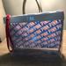 Pink Victoria's Secret Bags | Pink Patriotic Bag With Wristlet Strap | Color: Blue/Pink/Red/White | Size: 9” Wide X 7 1/4” Tall