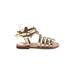 Sandals: Gold Solid Shoes - Women's Size 8 - Open Toe