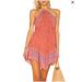 Free People Dresses | Intimately Free People Women's Small Dress Make Me Yours Mini Handkerchief | Color: Blue/Orange | Size: S