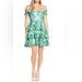 Lilly Pulitzer Dresses | Lilly Pulitzer. Cicely Off The Shoulder Dress Flamingle | Color: Green/White | Size: 2