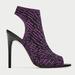 Zara Shoes | New ~ Zara Fabric Cage Sandals Heels | Color: Black/Purple | Size: Various