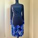 Ralph Lauren Dresses | Lauren Ralph Lauren Floral Blue And Black Dress Size 10 | Color: Black/Blue | Size: 10