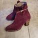 Madewell Shoes | Madewell Suede Leather Booties | Color: Red | Size: 6.5