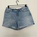 J. Crew Shorts | J.Crew Indigo Raw Hem Printed Cut Off Shorts Size 29 Womens Light Wash | Color: Blue | Size: 29