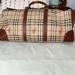 Burberry Bags | Burberry Leather Iconic Nova Check Pattern Carry-On Duffle/Overnight Bag | Color: Brown/Tan | Size: Os