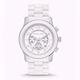 Michael Kors Accessories | Michael Kors “Oversized Runway Mk9076 White Watch | Color: Silver/White | Size: Os