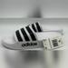 Adidas Shoes | Adidas Adilette Slides Sandals Men's Size 4 White Black | Color: Black/White | Size: 4