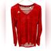 Adidas Tops | Adidas Women’s Climalite Volleyball Long-Sleeve Jersey Red Heather Active | Color: Red | Size: L