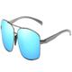 hytway Sunglasses Aluminum Magnesium Polarized Sunglasses Fashion Men's Style Sunglasses Colorful Sunglasses Outdoor Sunglasses Sun Glasses (Color : Blue, Size : A)