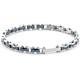 4US Cesare Paciotti Men's Steel Bracelet Closure Type Cassette Ceramic Blue Length 18 cm + 3 cm Extension The Reference is: 4UBR6369, Alloy Steel