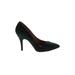 Madewell Heels: Slip On Stilleto Minimalist Teal Print Shoes - Women's Size 8 - Pointed Toe