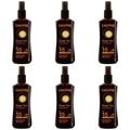 Crimson Kangaroo Fragrances 6 Pack Set Of Calypso Monoi Tahiti Deep Tan Moisturising Tan Accelerator Oil Spray SPF15 200ml Bottles