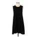 Socialite Casual Dress - A-Line High Neck Sleeveless: Black Solid Dresses - Women's Size Small