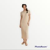 Madewell Dresses | Madewell Midi Teen Light Brown Maxi Dress | Color: Cream/Tan | Size: S