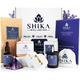 Shika Wellbeing RELAX & UNWIND with 8 Luxury Self Care Pamper Hamper Gifts For Women, Spa Pamper Gifts for Women Birthday, Mother's Day Pamper Set Relaxation Get Well Soon Gifts Sustainable Made in UK
