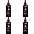 Crimson Kangaroo Fragrances 4 Pack Set Of Calypso Monoi Tahiti Deep Tan Moisturising Tan Accelerator Oil Spray SPF2 200ml Bottles