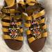 Nine West Shoes | Nwot Nine West Leather Sandals | Color: Gold/Yellow | Size: 8.5