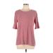 LC Lauren Conrad Short Sleeve Top Pink Crew Neck Tops - Women's Size Large