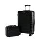 NESPIQ Business Travel Luggage Luggage Suitcase Piece Set Carry On ABS+PC Spinner Trolley,Durable Travel Luggage Light Suitcase (Color : Black, Size : 24+14in)