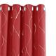 Deconovo Eyelet Curtains, Home Decoration Thermal Insulated Wave Line Foil Printed Blackout Curtains, Material Curtains for Bedroom Windows, 66 x 72 Inch(Width x Length), Red, 2 panels