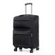 ZNBO Luggage case for Men, Oxford Cloth Luggage Box,Carry On Lightweight Travel,Trolley Bag with Wheels Suit Case Hand Luggage, Canvas Password Box,Black,26