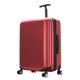 ZNBO Carry on Hand Luggage Suitcases,Travel Suitcase Check in Hold Luggage Lightweight PP Hard Shell Travel Trolley Suitcase with 4 Spinner Wheels,Red,20