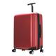 ZNBO Carry on Hand Luggage Suitcases,Travel Suitcase Check in Hold Luggage Lightweight PP Hard Shell Travel Trolley Suitcase with 4 Spinner Wheels,Red,28