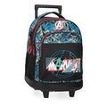 Joumma Marvel Shield Backpack Compact 2-Wheels Black 33x45x21cm Polyester 30.24L, Black/White, Compact Backpack 2 Wheels