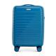 WITTCHEN FUERTA Line Small Suitcase Cabin Luggage Carry on Baggage Cabin case Luggage Made of Polypropylene with Glistening Straps 4 Double Wheels Retractable Handle TSA Lock Size S Blue