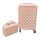 Luggage Trolley Suitcase 2 Piece Luggage Sets, Carry On Luggage with 14" Cosmetic Cases Hardshell Suitcase Sets Lightweight Luggage (Color : B, Size : 22in)