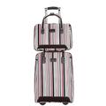 NESPIQ Business Travel Luggage 2-Piece Nylon Luggage Stripe 20inch Luggage Sets Anti-Theft Combination Lock Suitcases Light Suitcase (Color : A, Size : 2-Piece)