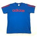 Adidas Shirts | Adidas Mens Blue Vintage 1990s Shirt Short Sleeve Crew Neck Pullover Sz Medium | Color: Blue | Size: M