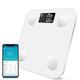 Weighing scale Compact Bluetooth Scales, Body Bathroom Scale with Backlit Display Weight Body Scale, 180Kg / 400Lb White