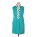 Jessica Howard Casual Dress - Shift: Teal Dresses - Women's Size 14