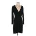 Ann Taylor LOFT Casual Dress - Sweater Dress: Black Solid Dresses - Women's Size 4