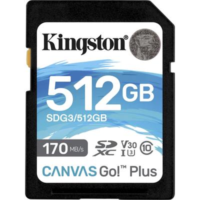 KINGSTON Speicherkarte "Canvas Go Plus microSD 512GB + ADP" Speicherkarten Gr. 512 GB, schwarz microSD Karte