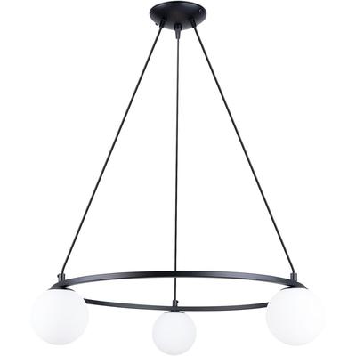 SOLLUX LIGHTING Kronleuchter "YOLI", schwarz, H: 98cm, Lampen, Verteiltes Licht