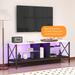 Modern TV stand with LED Lights, Remote Control and Toughened Glass Stand