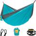 Portable Hammock w/Tree Straps, Single or Double Hammock for Outside, Hiking, and Travel