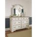 Signature Design by Ashley Realyn White Bedroom Mirror - Chipped White - 44"W x 3"D x 40"H
