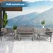 Gray+Silver Aluminum Rust-Proof 4 Piece Outdoor Seating Set