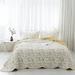 KASENTEX 3-Piece Oversize Quilt Set Soft Cotton Bedspread Coverlet Sets Floral Traditional