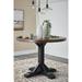 Signature Design by Ashley Valebeck Black Counter Height Dining Table Base - 36" W x 36" D x 34" H