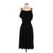 Ann Taylor LOFT Casual Dress - Midi Scoop Neck Sleeveless: Black Solid Dresses - Women's Size X-Small