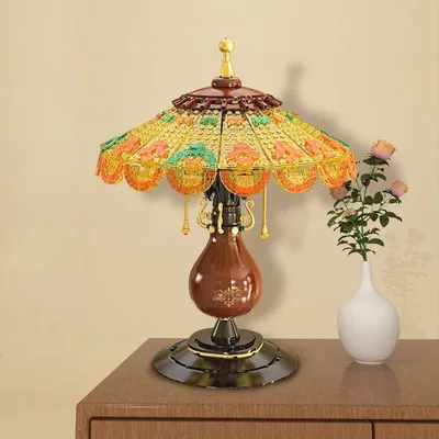 Tisch lampe Modell Mini Bausteine Vintage klassische Licht dekoration montieren Geschenk Lernspiel Image