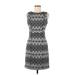 H&M Casual Dress - Sheath High Neck Sleeveless: Gray Dresses - Women's Size 6