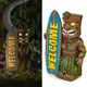 Tiki Willkommen Surfbrett Statue Indoor Outdoor Home Dekoration Garten Figur Veranda Handwerk